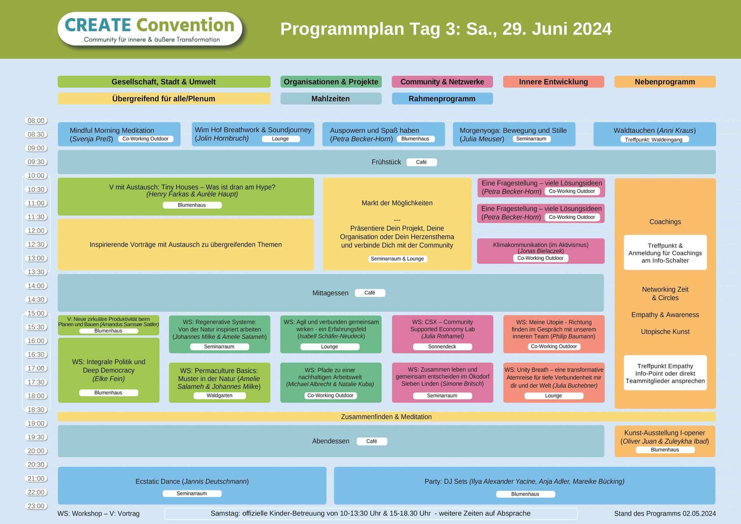 CREATE Convention 2024 Prorgamm Tag 3